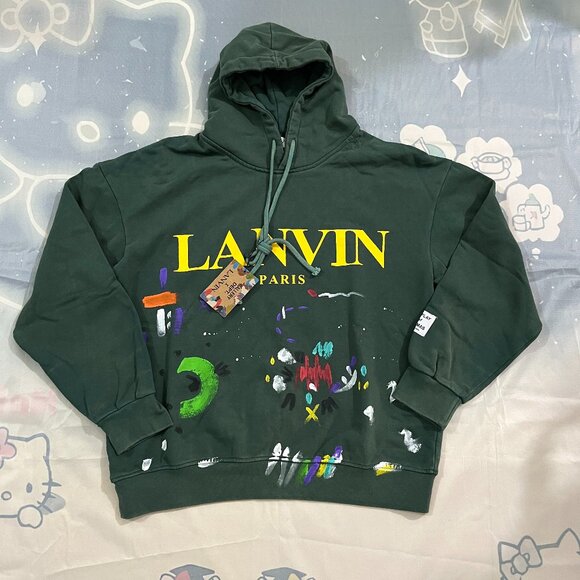 Lanvin Gallery Dept Logo Hoodie With Paint - Picture 1 of 8